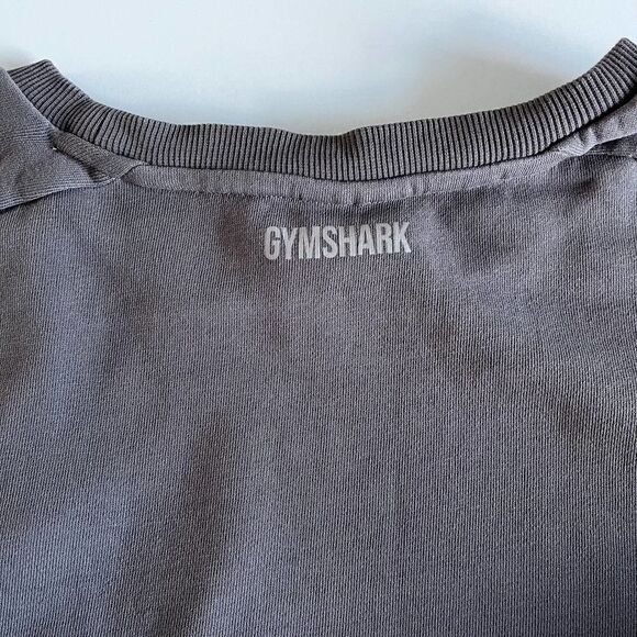 Gymshark 24/7 French Terry Cropped Sweatshirt Gem Grey Lavender Size XL - Picture 10 of 13